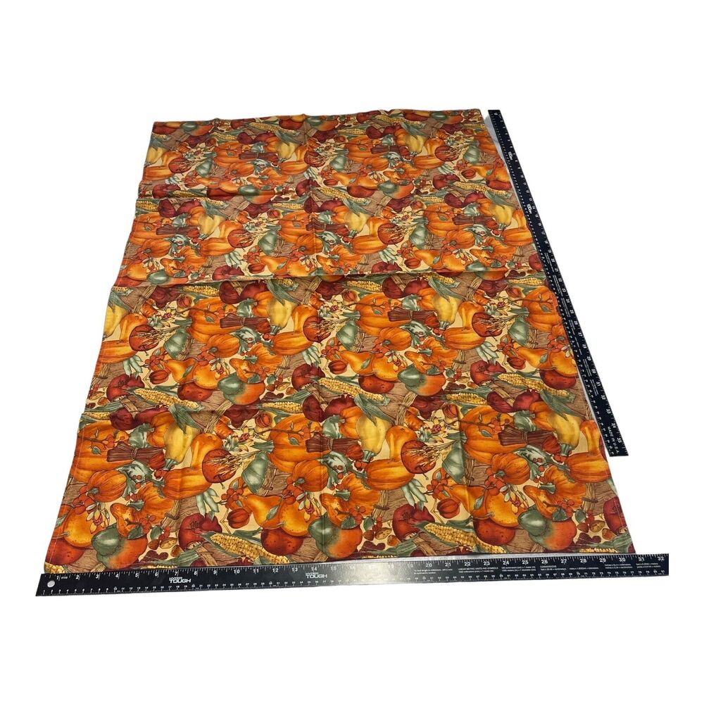 Yellow Orange Fruits Print Handmade Table Burner, Small Tablecloth & 5 Napkins - Picture 3 of 7